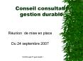 Conseil consultatif gestion durable PowerPoint PPT Presentation
