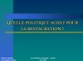 QUELLE POLITIQUE ACHAT POUR  LA RESTAURATION ? PowerPoint PPT Presentation