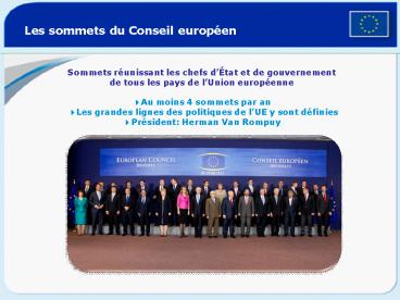 Les sommets du Conseil europ