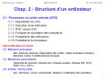 Chap' 2 Structure dun ordinateur PowerPoint PPT Presentation