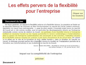 Les effets pervers de la flexibilit