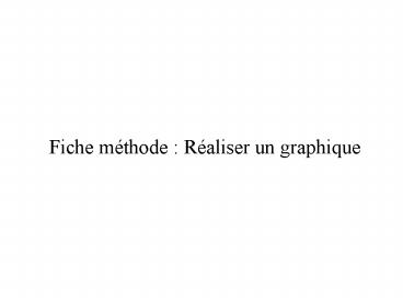 Fiche mthode : Raliser un graphique