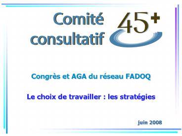 Congrs et AGAdu rseau FADOQ