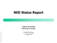 NED Status Report