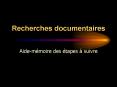 Recherches documentaires PowerPoint PPT Presentation