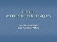 DIABETE ASPECTS NEPHROLOGIQUES