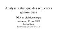 Analyse statistique des s