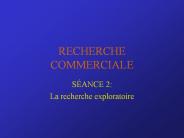 RECHERCHE COMMERCIALE
