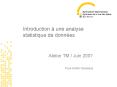 Introduction une analyse statistique de donnes PowerPoint PPT Presentation