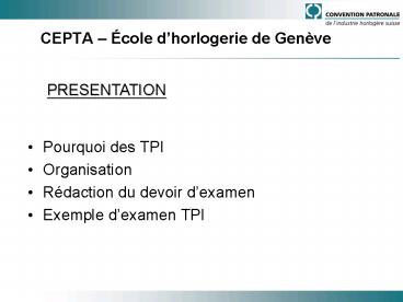 CEPTA cole dhorlogerie de Genve