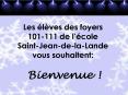 Les lves des foyers 101111 de lcole SaintJeandelaLande vous souhaitent: Bienvenue PowerPoint PPT Presentation