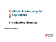 Introduction to Computer Applications