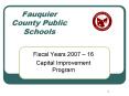 Fauquier County Public Schools PowerPoint PPT Presentation
