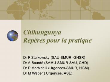 Chikungunya Repres pour la pratique