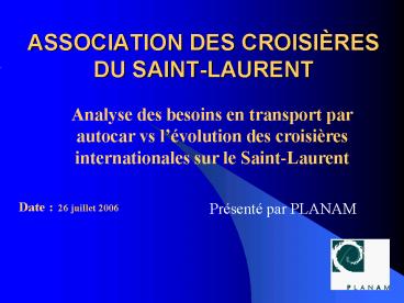 ASSOCIATION DES CROISIRES DU SAINTLAURENT