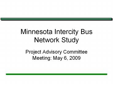 Minnesota Intercity Bus Network Study