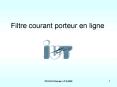 Filtre courant porteur en ligne PowerPoint PPT Presentation