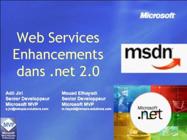Web Services Enhancements dans 'net 2'0