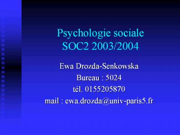 Psychologie%20sociale%20SOC2%202003/2004