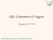 SQL: Contraintes et Triggers