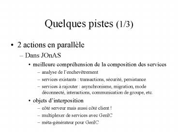 Quelques pistes 13