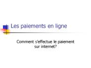 Les paiements en ligne