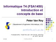 Informatique T4 (FSA1450) Introduction et concepts de base
