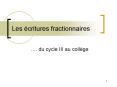 Les critures fractionnaires PowerPoint PPT Presentation