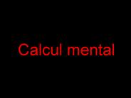 Calcul mental