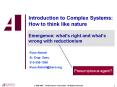 Introduction to Complex Systems: How to think like nature PowerPoint PPT Presentation