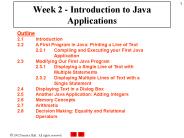 Week 2 - Introduction to Java Applications