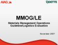 Materials Management Operations Guideline/Logistics Evaluation PowerPoint PPT Presentation