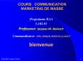 COURS  COMMUNICATION MARKETING DE MASSE PowerPoint PPT Presentation