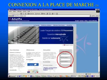 CONNEXION A LA PLACE DE MARCHE 1