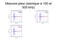 Mesures plexi sismique 100 et 500 kHz PowerPoint PPT Presentation