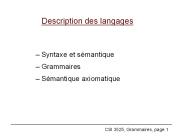 CSI 3525, Grammaires, page 1