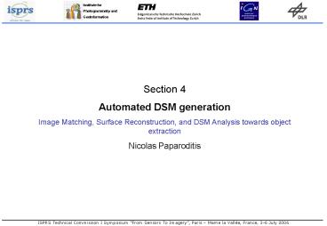 Automated DSM generation