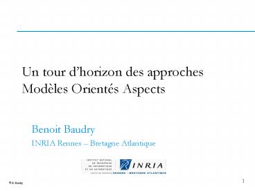 Un tour dhorizon des approches Modles Orients Aspects