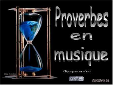 Proverbes en musique