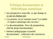 Politique documentaire et biblioth