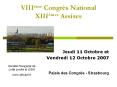 VIIIme Congrs National XIIImes Assises PowerPoint PPT Presentation