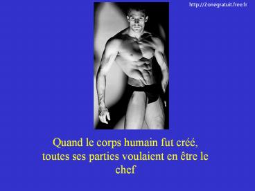 Quand le corps humain fut cr