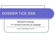 DOSSIER TICE 2006