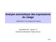 Analyse automatique des expressions du visage PowerPoint PPT Presentation