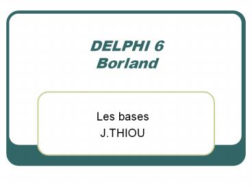 DELPHI 6 Borland