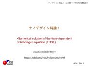 Numerical solution of the time-dependent Schr