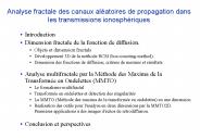 Analyse fractale des canaux al