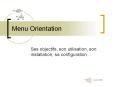 Menu Orientation PowerPoint PPT Presentation