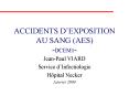 ACCIDENTS DEXPOSITION AU SANG AES DCEM1 PowerPoint PPT Presentation