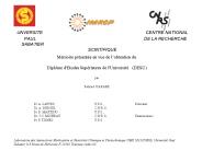 UNVERSITE                CENTRE NATIONAL